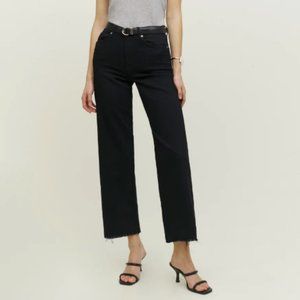 Reformation Emma High Rise Wide Leg Jeans Black Size 29